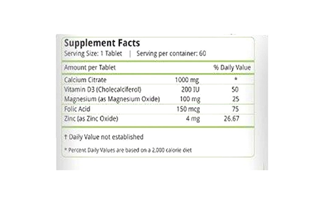 Nature's Velvet Calcium Magnesium Zinc with Vitamin D3   Bottle  60 pcs